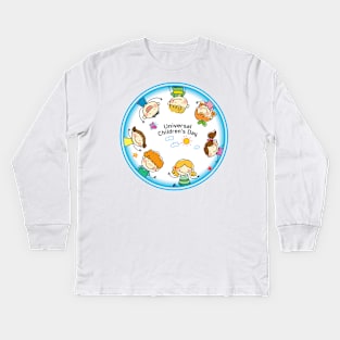 Happy Children all around the world Kids Long Sleeve T-Shirt